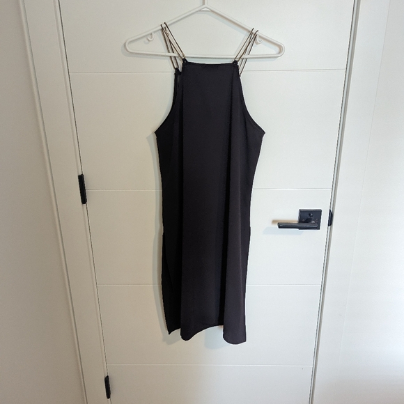 Dark purple Dynamite tunic with chain straps, size small - Picture 3 of 5